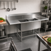 Thumbnail image #2 for John Boos Pro-Bowl 2-Compartment Floor Model Stainless Steel Sink with Left and Right Drainboards