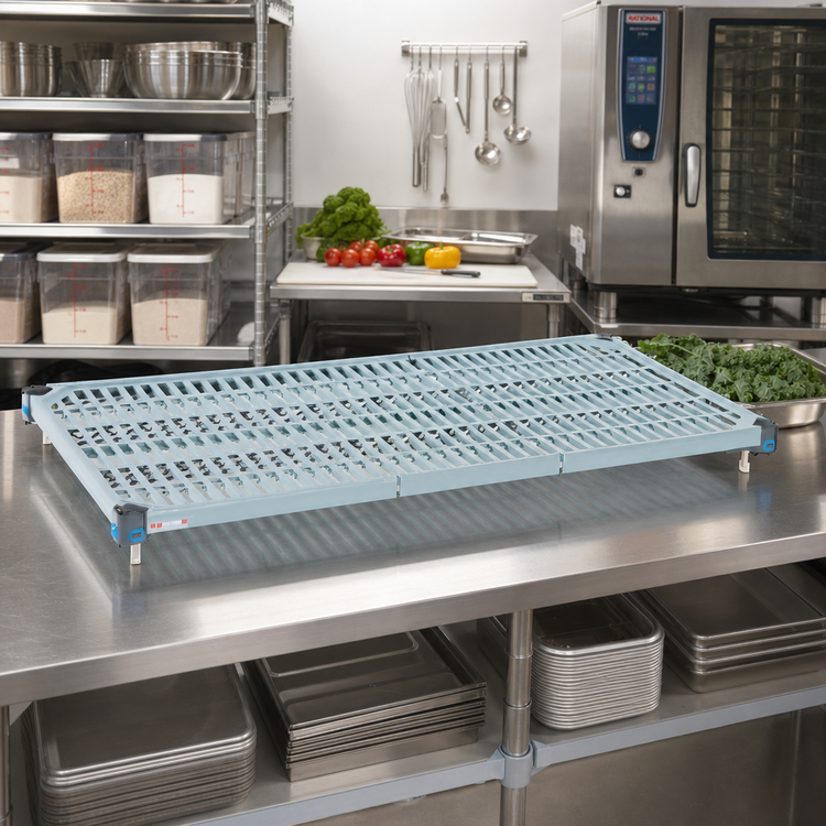 Product image #2 for MetroMax Q 48 in. W x 24 in. D Polymer Shelf with Epoxy-Coated Steel Frame