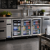 Thumbnail image #2 for Turbo Air Super Deluxe Three-Section Narrow Back Bar Cooler with 3 Glass Doors