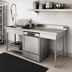 Thumbnail image #2 for Eagle Group Right-Hand Soiled Dishtable for Undercounter Dishwasher, 60-Inch x 27-1/2-Inch, 20 x 20 x 5 Pre-Rinse Sink, Stainless Steel