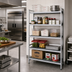 Thumbnail image #2 for Fermostock 5-Tier Starter Polymer Shelving Unit, 38W x 14D x 83H, Gray