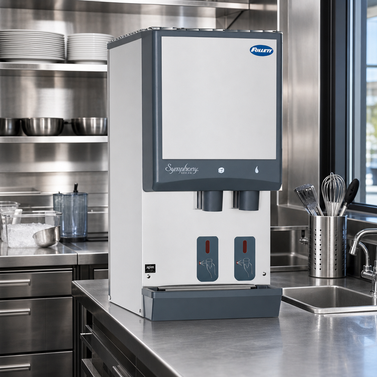 Product image #2 for Symphony Plus E12CI414A-S Countertop Chewblet Ice & Water Dispenser, 388 lb. Production, 12 lb. Storage, 230v