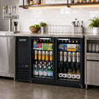 Thumbnail image #2 for Everest Refrigeration EBB48G-24 13 Cu. Ft. Two-Door Glass Door Back Bar Refrigerator, 49-Inch, Stainless Steel Top