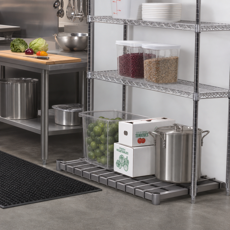 Product image #2 for Super Erecta 30"W x 24"D Dunnage Shelf with Removable Wire Deck, 1,600 lb Capacity