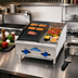 Thumbnail image #2 for Comstock-Castle 24-Inch Countertop Gas Char-Broiler/Griddle Combination with 12-Inch Griddle and Lava Broiler
