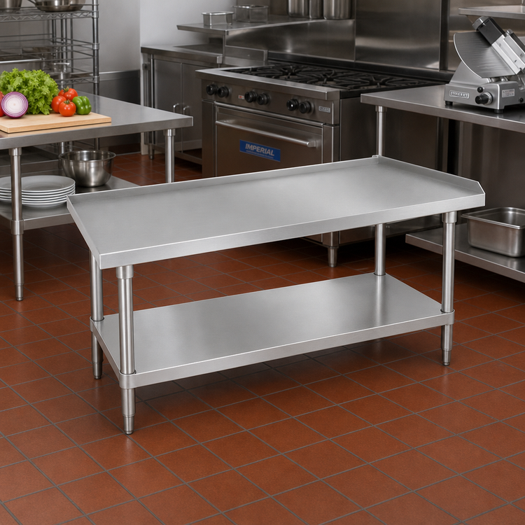 Product image #2 for Advance Tabco Special Value Series 36-Inch x 24-Inch Stainless Steel Equipment Stand with Adjustable Undershelf