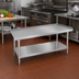 Thumbnail image #2 for Advance Tabco Special Value Series 36-Inch x 24-Inch Stainless Steel Equipment Stand with Adjustable Undershelf