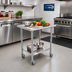 Thumbnail image #2 for KoolMore Stainless Steel Work Table with Undershelf and Locking Casters, 30 x 24 x 34 Inches