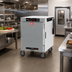 Thumbnail image #2 for Metro HotBlox™ Wide 8-Pan Pass-Thru Insulated Holding Cabinet, Analog Control, Solid Front Door/Clear Rear Door, Mobile