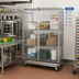 Thumbnail image #2 for Quantum Mobile Chrome Wire Security Cage with Dolly Base, 60 x 24 x 70 Inches