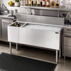 Thumbnail image #2 for Krowne Royal Series KR19-M48R-10 48-Inch Underbar Combination Ice Bin with Right-Side 110-lb Bin, 6-Bottle Storage & 10-Circuit Cold Plate