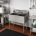 Thumbnail image #2 for Eagle Group Square Corner Two-Compartment Floor Model Utility Sink, 37-3/8 in. W x 22 in. D, 16-Gauge 430 Stainless Steel