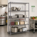 Thumbnail image #2 for Metro Super Erecta SE-187274K4-S-4 72"W x 18"D x 74"H Gray Epoxy-Coated Stationary Starter Wire Shelving Unit, 4 Shelves