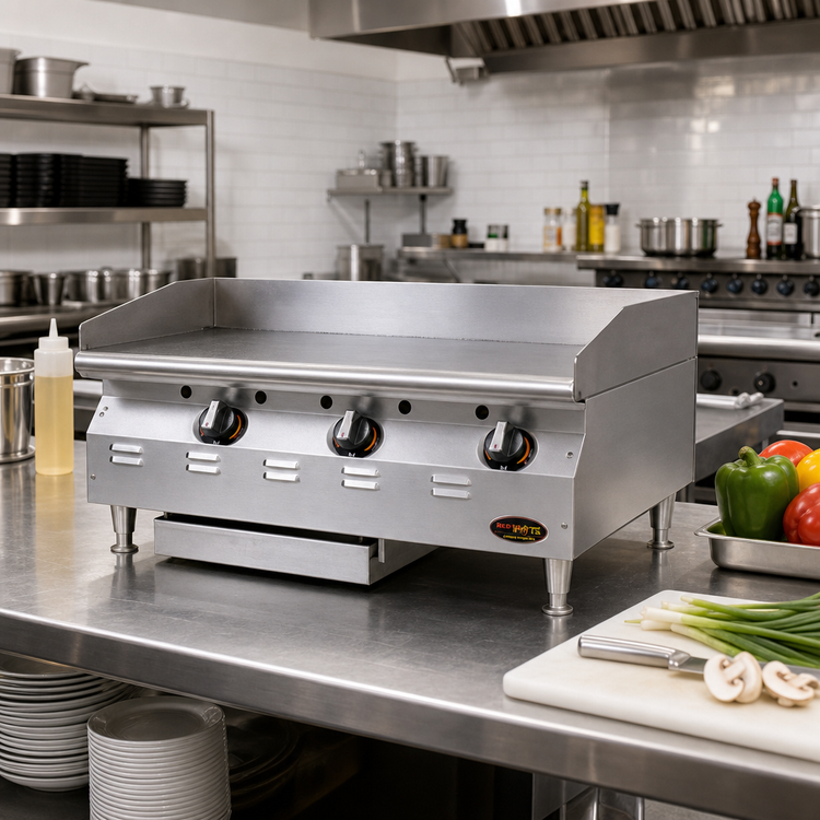 Product image #2 for RedHots Chef's Line 36-Inch Countertop Electric Griddle with Smooth Steel Plate