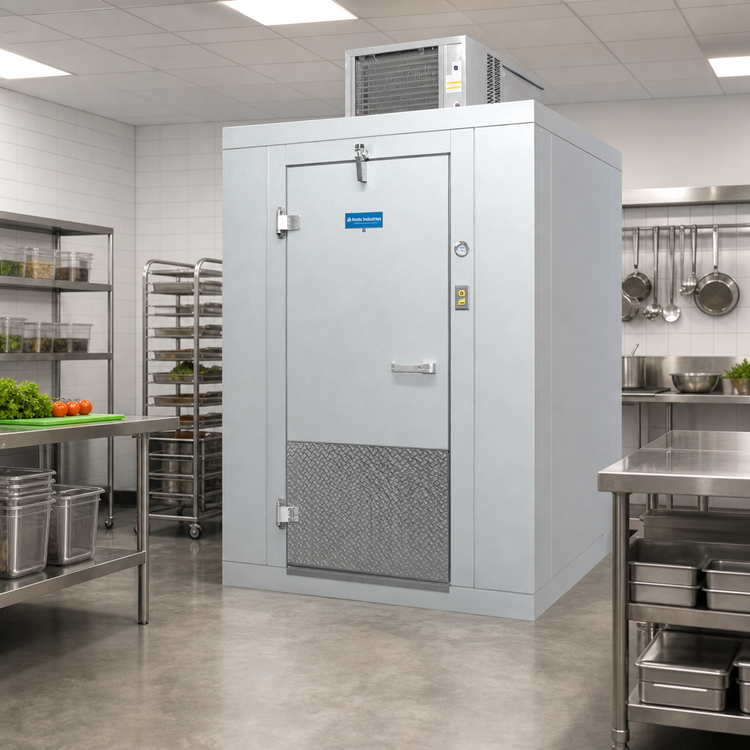 Product image #2 for Arctic Industries 10' x 10' Indoor Floorless Walk-In Cooler with Remote Pre-Assembled Refrigeration