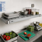 Thumbnail image #3 for Eagle Group Quik-Set SHDS1860VL Louvered Solid Shelf, 60 x 18 Inch, 14-Gauge Galvanized Steel, Gray Epoxy Finish