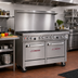Thumbnail image #2 for Southbend Ultimate 48-Inch Gas Restaurant Range with 8 Non-Clog Burners, Wavy Grates, Convection Oven and Cabinet Base