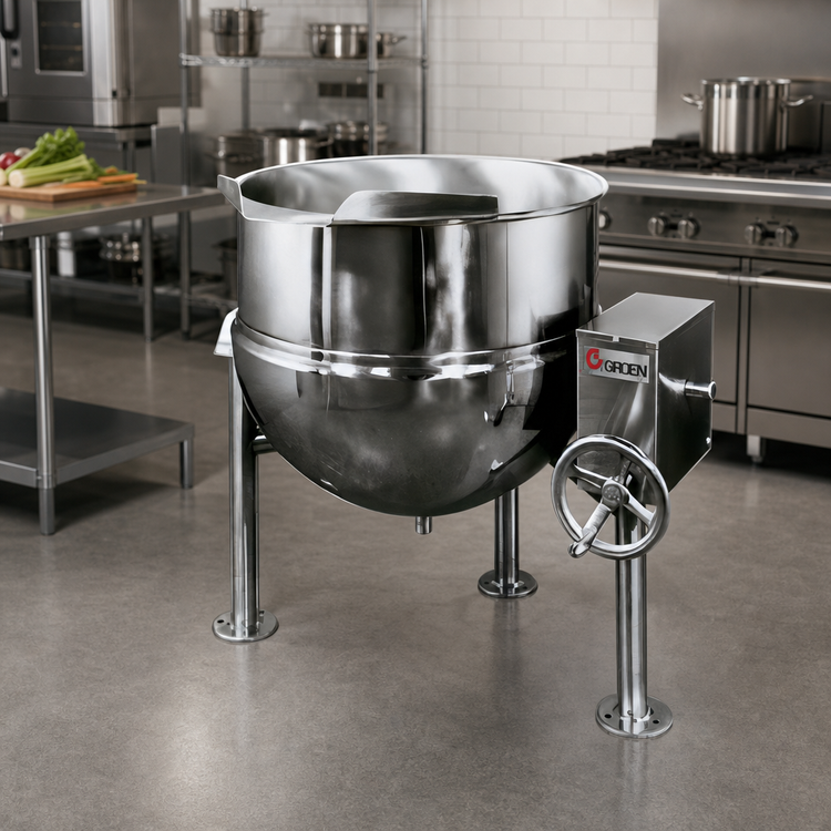 Product image #2 for Groen DL-20 20-Gallon Direct Steam Floor-Mounted Tilting Steam Kettle
