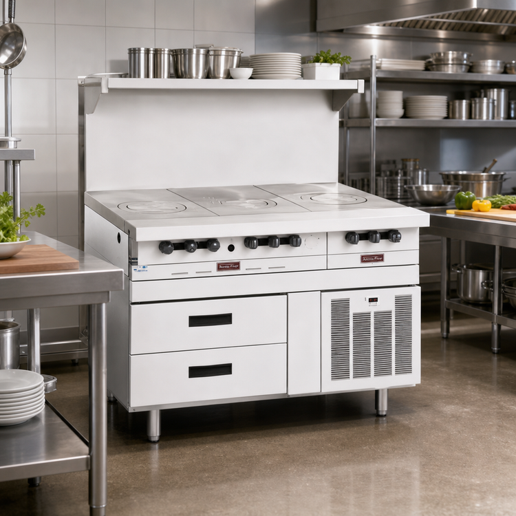 Product image #2 for Arctic Fire 53-Inch Two-Section Remote Freezer Base with 4 Self-Closing Drawers