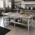 Thumbnail image #2 for 84-Inch Wide x 30-Inch Deep Stainless Steel Equipment Stand with Adjustable Undershelf