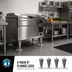 Thumbnail image #2 for Hoshizaki 4-Pack 6-Inch Stainless Steel Flange Legs for Braising Pans & Tilt Skillets