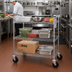 Thumbnail image #2 for Winco 3-Tier Chrome Plated Wire Utility Bus Cart, 18 x 36 Inches, 800 lb. Capacity