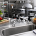 Thumbnail image #2 for OptiFlow Heavy Duty Lead-Free 4-Inch Center Deck Mount Solid Body Faucet with 18-Inch Double-Jointed Swing Spout