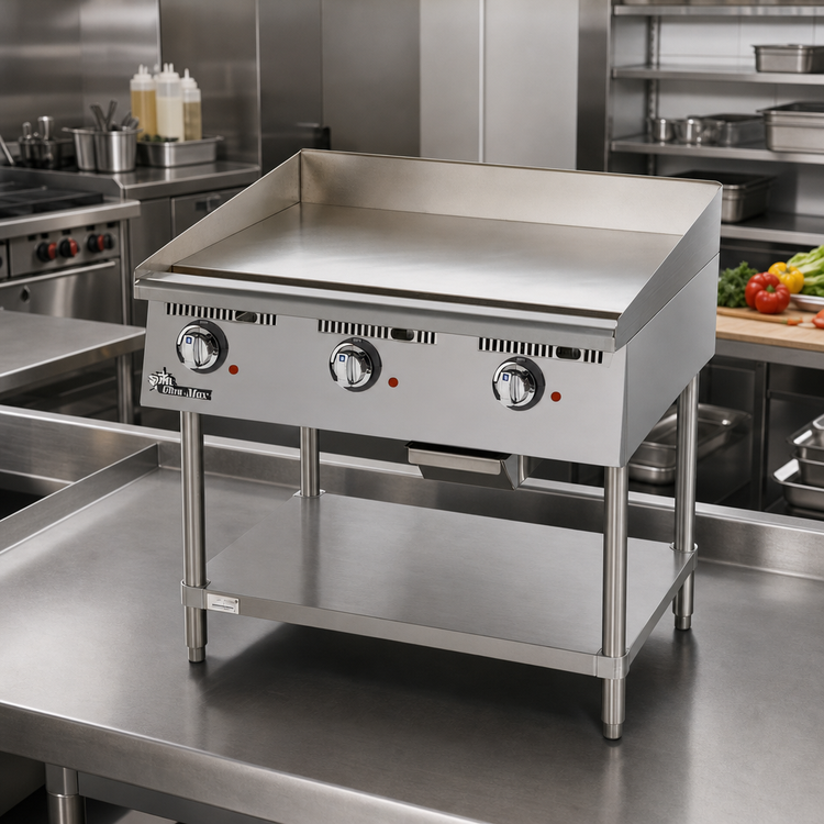 Product image #2 for Ultra-Max Heavy-Duty 48-Inch Electric Countertop Chrome Griddle with 24-Inch Deep Cooking Surface
