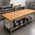 Thumbnail image #2 for John Boos Appalachian Red Oak Blended Rails Edge Grain Island Countertop, 120 x 38 x 1-1/2 Inches, Varnique Finish