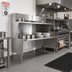 Thumbnail image #2 for La Rosa Open Front Stainless Steel Equipment Stand, 42 x 30 Inches, 304 Stainless Steel