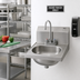 Thumbnail image #2 for Eagle Group Wall-Mounted 304 Stainless Steel Hand Sink with Deck-Mount Gooseneck Faucet