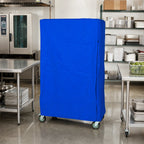 Thumbnail image #2 for Quantum CC243674BNZ Wire Cart Cover, 400 Denier Blue Nylon, Zipper Flap, 24 x 36 x 74 Inches