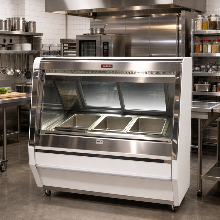 Product image #2 for Howard-McCray 52-1/2-Inch Full-Service Hot Food Case with 3 Wells, White Exterior