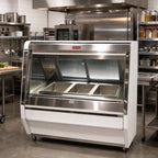 Thumbnail image #2 for Howard-McCray HMC, Hot Cases, 40E Service Cases CHS40E-4 52-1/2-Inch Full-Service Hot Food Case, 3 Wells, Wet/Dry, White