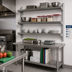 Thumbnail image #2 for Eagle Group MMU/A-9 108-Inch Wall-Mounted Cantilevered Shelving Upright, Aluminum