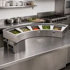 Thumbnail image #2 for Randell RCP-2C-R250 30-Inch Drop-In Curved Refrigerated Cold Food Well, 2-Pan Full-Size, Self-Contained R290