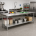 Thumbnail image #2 for Advance Tabco Galvanized Steel Work Table Undershelf for 144-Inch W x 36-Inch D Tables