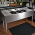 Thumbnail image #2 for BK Resources 60-Inch Three-Compartment Underbar Sink with Dual Drainboards, Backsplash, and Faucet