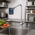 Thumbnail image #2 for T&S Brass B-0318-02 Single Pantry Deck-Mounted Manual Faucet with Extended Height and 8-Inch Swing/Swivel Spout