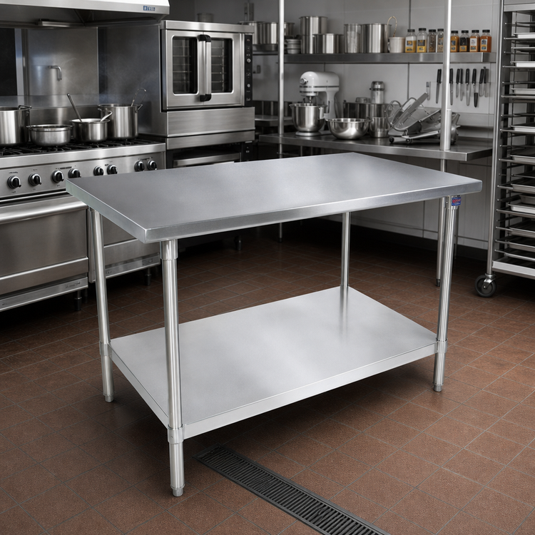 Product image #2 for John Boos Stallion 84-Inch x 36-Inch Stainless Steel Work Table with Adjustable Undershelf