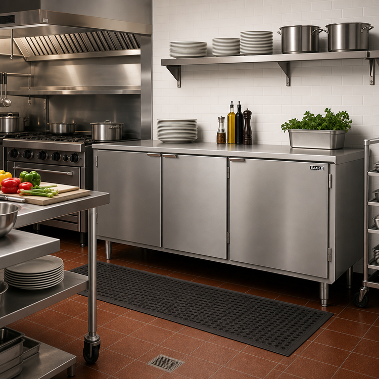 Product image #2 for Eagle Spec-Master 84-Inch Wide Stainless Steel Plate Cabinet with 4 Hinged Doors