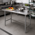Thumbnail image #2 for Advance Tabco 60-Inch x 24-Inch 16-Gauge 304 Stainless Steel Flat Top Work Table with Open Base