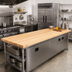 Thumbnail image #2 for John Boos Boos Block 108 x 27 Inch Full-Length Rail Edge Grain Maple Kitchen Countertop, 1-1/2 Inch Thick, Varnique Finish