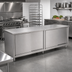 Thumbnail image #2 for John Boos 120 Inch x 24 Inch Stainless Steel Enclosed Work Table with Sliding Doors