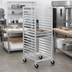 Thumbnail image #2 for Mobile Aluminum Donut Screen Rack for 23 x 33 Inch Screens, 18-Screen Capacity
