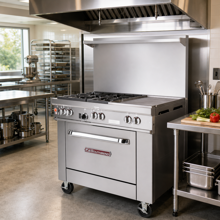 Product image #2 for Southbend Ultimate 36-Inch Commercial Gas Restaurant Range with 36-Inch Griddle and Standard Oven