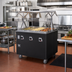 Thumbnail image #2 for Vollrath 2-Series Affordable Portable 3-Well Mobile Hot Food Station with Buffet Breath Guard and Lights, Granite, 120V