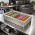 Thumbnail image #2 for Vollrath Remote Refrigerated Drop-In Cold Pan, 5-Pan, 6-5/8-Inch Deep Well