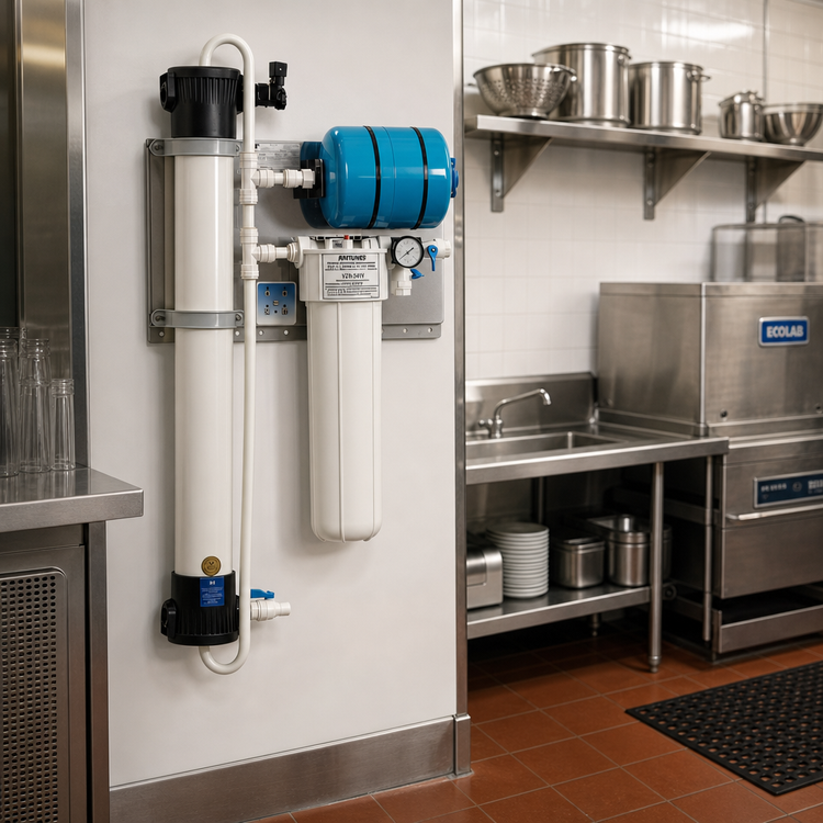 Product image #2 for Antunes Vizion VZN-541V Vertical Ultrafiltration Water Filtration Unit, 15 GPM, 0.015 Micron, One Carbon Cartridge
