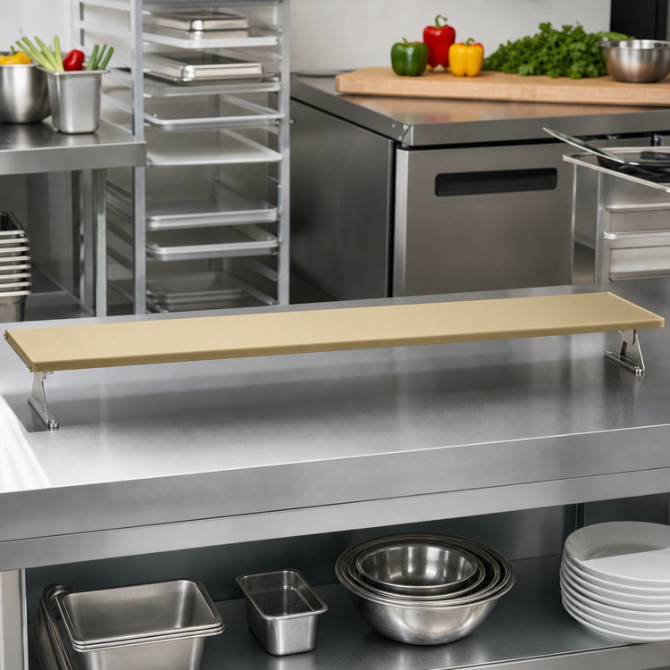 Product image #2 for Eagle Group Richlite Heat-Resistant Carving Station Cutting Board for HT4, 63-1/2 x 8 x 1/2 Inch, with Stainless Steel Brackets